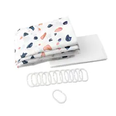 Just Home Collection - Set de Cortina para Baño Dots 178 x 180cm