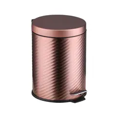 Just Home Collection - Bote de Basura True Metálico con Pedal de 5L Cobre