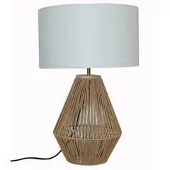 Just Home Collection - Lámpara de Mesa Mosa Natural E27