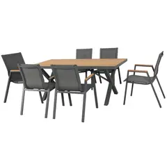 Just Home Collection - Juego de Comedor para Exterior Munich 6 Personas