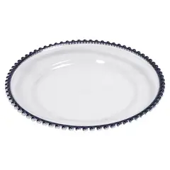 Just Home Collection - Bajo plato 33 cm borde azul