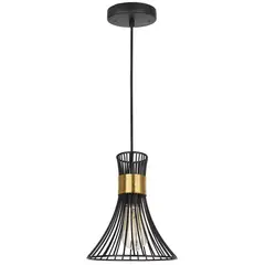 Just Home Collection - Lámpara Colgante Cage Negra 1 Luz E27