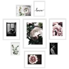 Homy - Set de 8 Marcos de Foto Blanco