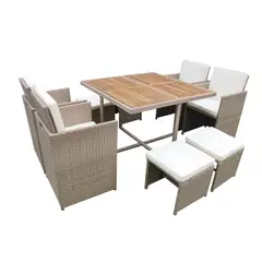 Just Home Collection - Comedor de Exterior Ratán 8 Personas