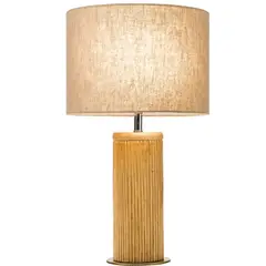 Just Home Collection - Lámpara de mesa Iohas de 30W E27 Café