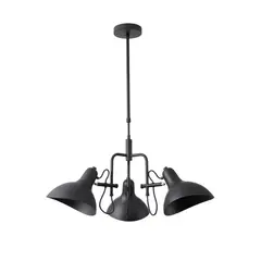 Just Home Collection - Lámpara colgante Traz de 3 Luces tipo E27 Negro