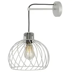 Just Home Collection - Aplique Oval Tela Gris 1 Luz E27