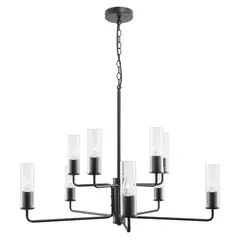 Just Home Collection - Lámpara Colgante Black 10 Luces E14