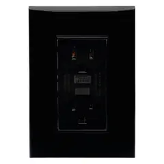 Igoto - Placa Armada con Contacto Duplex Falla a Tierra, Negro Lugano