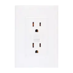 Igoto - Placa Armada con Contacto Duplex Falla a Tierra, Blanco Lugano