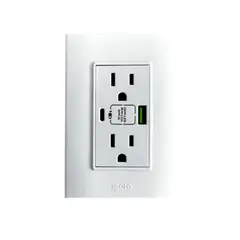 Igoto - Placa Armada Contacto Duplex + USB + USB-C, Blanco Lugano