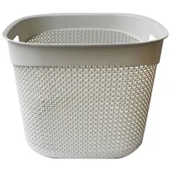 Top Choice - Canasta cuadrada con asas gris