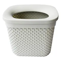 Top Choice - Cesto de Basura con Tapa de 16 x 15 cm Gris