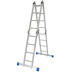 Redline - Escalera articulada de Aluminio 16 peldaños 4.67 m hasta 150 kg