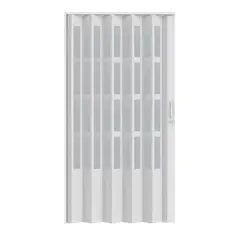 Hoggan - Puerta Plegable PVC para Closet Lugan de 120 x 240 cm Blanco