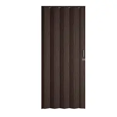 Hoggan - Puerta Plegable PVC para Closet Milano de 90 x 240 cm Ébano