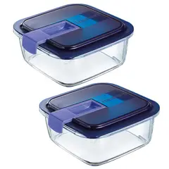 Luminarc - Contenedor cuadrado de vidrio Easy Box 760 ml