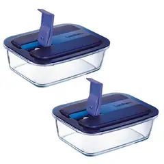 Luminarc - Contenedor rectangular de vidrio Easy Box 1.22 l