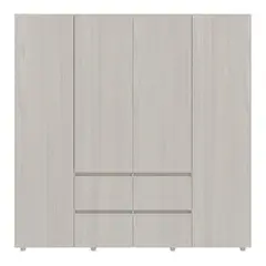 Just Home Collection - Clóset 4 puertas 4 cajones niebla