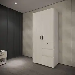 Just Home Collection - Clóset 3 puertas 2 cajones niebla