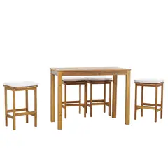 Just Home Collection - Juego de Bar Madera 4 personas