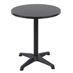 Just Home Collection - Mesa Redonda Aluminio Black 60 cm