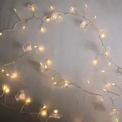 Dear Santa - Serie de luces de Navidad LED Flores 100 luces Blanco cálido 2m