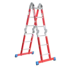 Ubermann - Escalera articulada fibra de vidrio de 12 peldaños 3.4 m