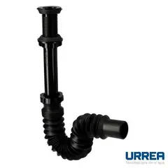 Urrea - Cespol Flexible Negro para Lavabo