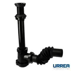 Urrea - Cespol Flexible con Bote Chico Sin Rejilla, Negro