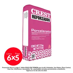 Crest - Adhesivo Porcelanato Blanco 25Kg
