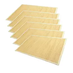 Just Home Collection - Set 6 individuales de bambú natural