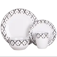 Just Home Collection - Juego de vajilla 16 piezas Asma