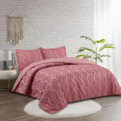 Just Home Collection - Colcha Super King Liso Rose Boho Rosa