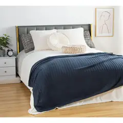 Just Home Collection - Frazada Industrial Lisa de 130 x 160 cm Azul