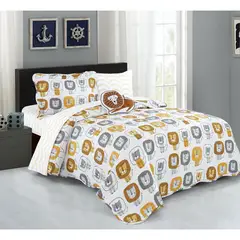 Just Home Collection - Set de Colcha – sabana – cojín Kid Boy Individual Multicolor