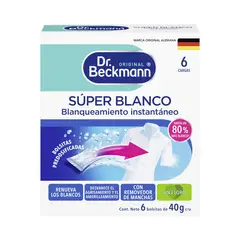 Dr. Beckmann - Blanqueador Súper Blanco 6 Bolsitas de 40G C/U Dr Beckmann