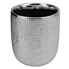 Top Choice - Porta cepillos de cerámica Plata