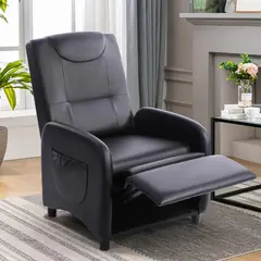 Just Home Collection - Sillón de descanso reclinable negro