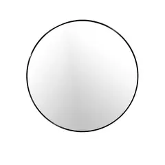 Just Home Collection - Espejo Decorativo Redondo de 100 cm Negro