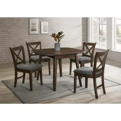 Just Home Collection - Set Comedor con 4 Sillas Extendible 106.6X91.5X76.2 cm