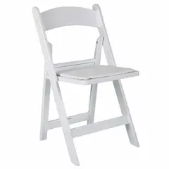 Just Home Collection - Silla plegable para evento color blanco