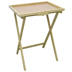 Just Home Collection - Mesa bandeja plegable de bambú