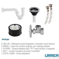 Urrea - Kit de Reparación de Plástico, Sencillo para Fregadero