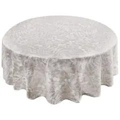 Just Home Collection - Mantel redondo diseño rama taupe 180 cm