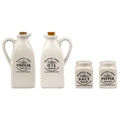 Just Home Collection - Set sal y pimienta + vinagrera y aceitera
