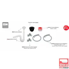 Dica - Kit de Instalación para Fregadero