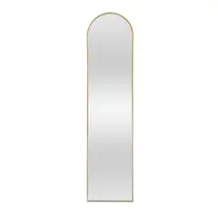 Just Home Collection - Espejo Decorativo Semicírcular Curve de 30 x 120 cm Dorado