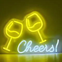 Just Home Collection - Lámpara led neon bat copas