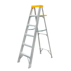 undefined - Escalera de Tijera de Aluminio de 5 Peldaños 1.74 m hasta 102 kg